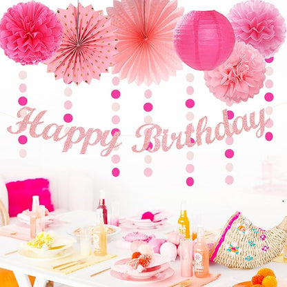 Light Hot Pink Birthday Party-Decorations - Image 4
