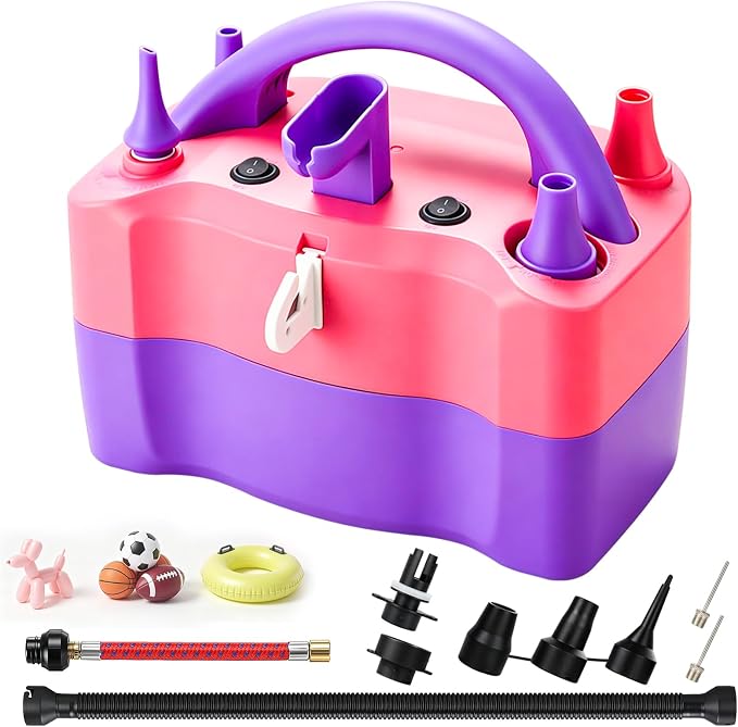 Electric Balloon Pump, 4-in-1 Balloon Blower by YICHENGDA