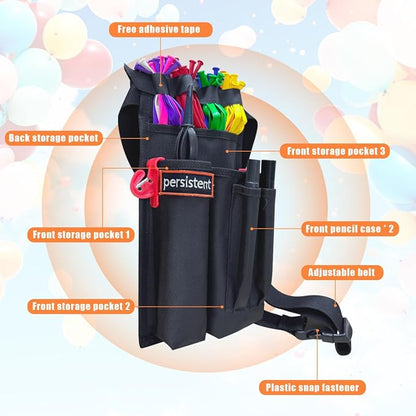 Multi-Pocket Balloon Organizer Portable Balloon Storage Bag Adjustable Tools - Image 4