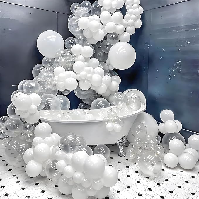 Clear Balloons 12 inch, Transparent Latex Balloons 50pcs Party Balloon - Image 8
