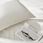 White Satin Pillowcases Queen Size Set of 2 for Hair and Skin,White Silk Pillowcase Breathable Pillowcase with Envelope Closure