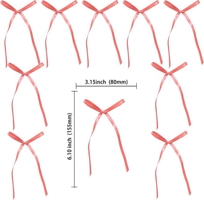 Ephlyn 30Pcs Bow Cupcake Toppers Valentine's Bowknot Ribbons Coquette Bow High - Image 2