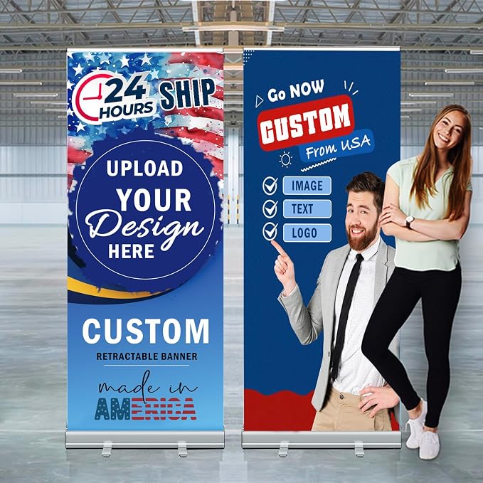 Personalized Custom Aluminum Retractable Banner 23.6''x63", Aluminum by Unknown