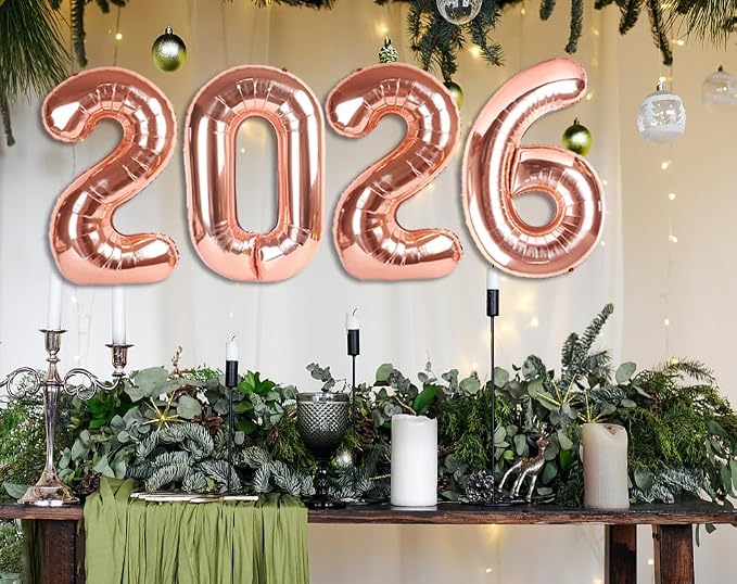 2026 Number Black Balloons 40Inch Balloon - Image 3