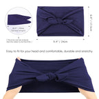 DRESHOW 8 Pack Bow Headbands of Solid Color for Women’s Hair Non Slip Wide Vintage Head Wraps Knotted Cute Hair Band Accessories