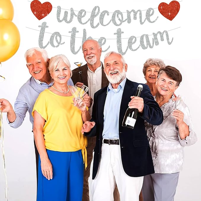 BEISHIDA Welcome to The Team Banner, NO DIY, Office Party Decorations - Image 6