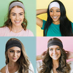 TERSE Headbands for Women Hair Bands for Women’s Hair Non Slip Women Thick Headband Stretchy Sweat Bands Headbands for Yoga Workout Every Day Basic Fashion Accessories