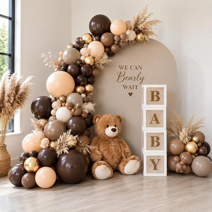 Brown Balloons 12 Inch Dark Light Brown Coffee Tan Beige Gold Latex Balloon | - Image 4