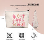 Chrisamas Hairstylist Gifts Women Makeup Bag Make Up Bag, Cosmetic Bags for Hairstylists, Hairdresser Gifts for Cosmetology Student Teen Girls(Pink)