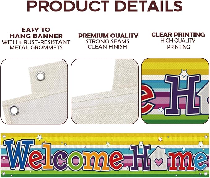 Welcome Home Wall Decor Banner, Contemporary Housewarming Decor, Home Decors - Image 3