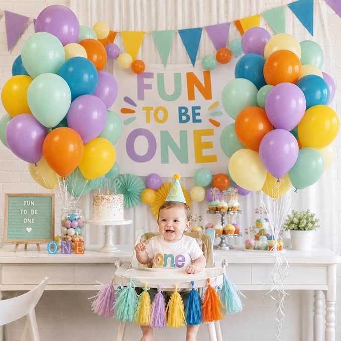 Muted Rainbow Balloons Assorted Colors - Image 4