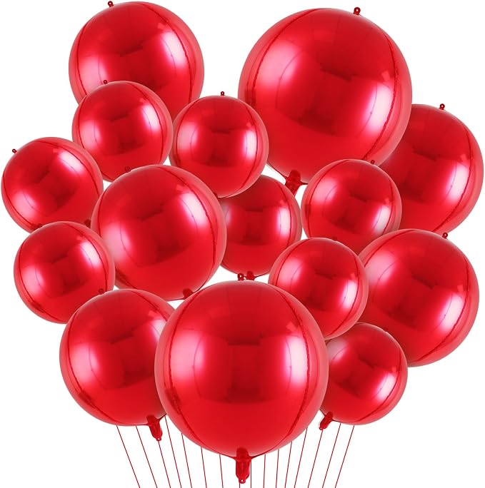 18 Pcs Foil Balloons Shiny Round Balloons Set Large Balloon Garland Arch - Image 6