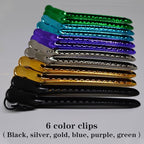12 Pcs Metal Hair Clips, Duckbill Clips for Styling, Sectioning and Curling by Hairdresser or Home, 6 Colors, Ideal Gift Choice for Stylists and Girls, Portable and Easy to Carry