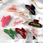 Personalized Colorful Name Hair Claw Clips for Women,Custom Hair Clips with Diamond,Cute Hair Accessories 4",Handmade Rhinestones Hair Clamp Gifts for Mom,Bride,Wife,Bridesmaid,Couples（Deep Blue）