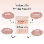 Kitsch Professional Alligator Clips for Hair Styling – 3.5" Aluminum Hair Sectioning Clips for Salon & Makeup Application | Ideal Gifts for Women – Rose Gold, 6 Pcs