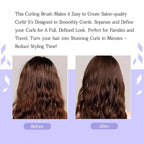 Curl Defining Brush for Curly Hair, Flexi Vented Brush for Faster Drying Hair, Detangling and Shaping to Reduce Pulling (Purple)