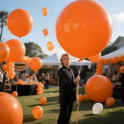 Orange Balloons 9pcs, 36 Inch Large Orange Balloons - Image 8