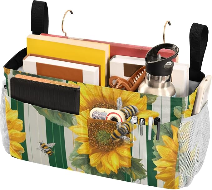Bedside Caddy Metal Frame Hanging Organizer Bunk Bed Dorm Accessories Hook And - Image 3