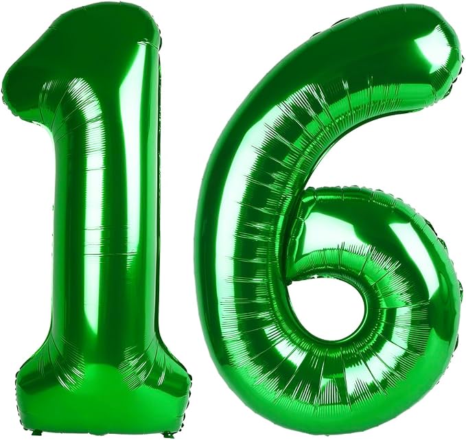 Numbers 15 Balloon 40Inch Dark Green Balloon by Argthjy