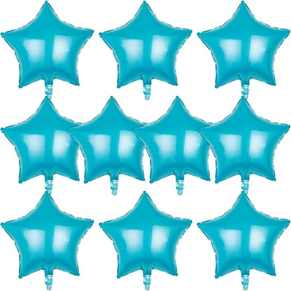 MEETINGU Light Blue Star Shape Foil Balloons 18Inch Light Blue Foil Balloons 10 by MEETINGU
