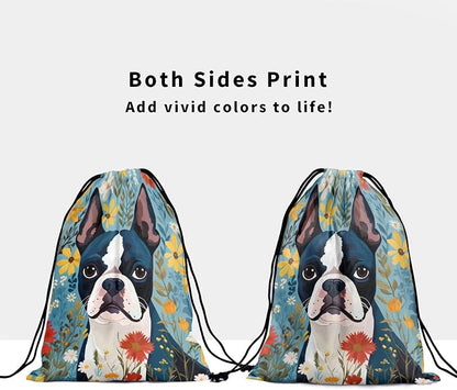 Giwawa Boston Terrier Drawstring Grip Bag - Image 3