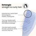 Tangle Teezer Ultimate Detangler Hairbrush, Eliminates Knots & Reduces Breakage, Mini Hair Brush for Travel, Small Hands & All Hair Types, Digital Lavender