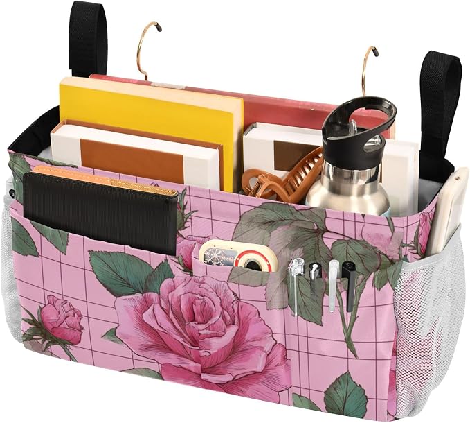 Bedside Caddy Metal Frame Hanging Organizer Bunk Bed Dorm Accessories Hook And - Image 3