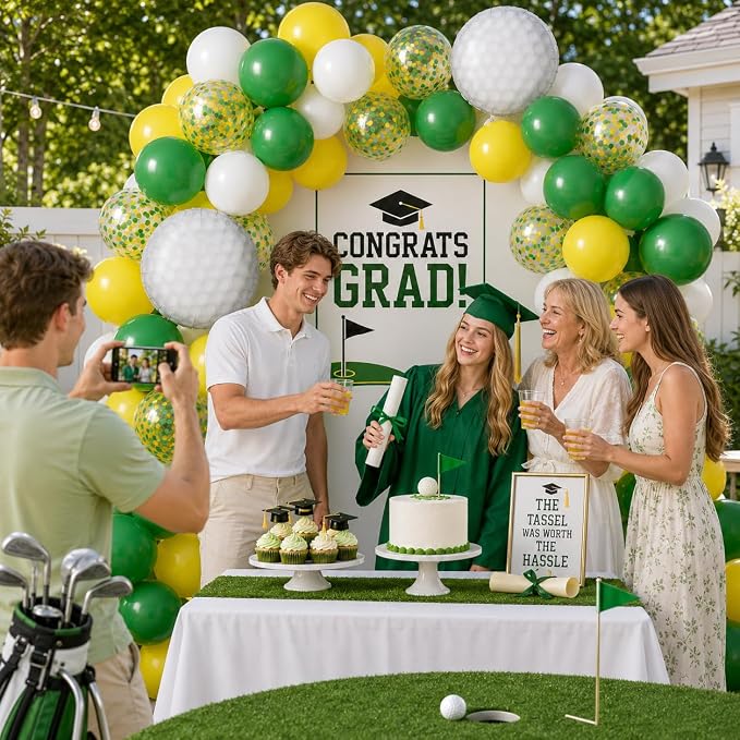 Golf Balloons, 12 Inch Green and Yellow Balloons - Image 6