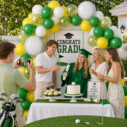 Golf Balloons, 12 Inch Green and Yellow Balloons - Image 6