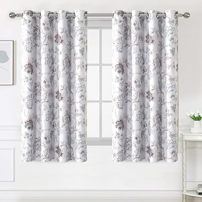 H.VERSAILTEX Blackout Curtains 63 Inch Length 2 Panels Set Floral Print Curtain - Image 2