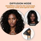 Large Round Volumizing Brush Attachment for Dyson Airwrap Stylers (HS01/HS05) - XL Oval Copper Hair Brush for Bouncy Blowout, Root Lift & Salon Curls (Upgraded Diffuser)