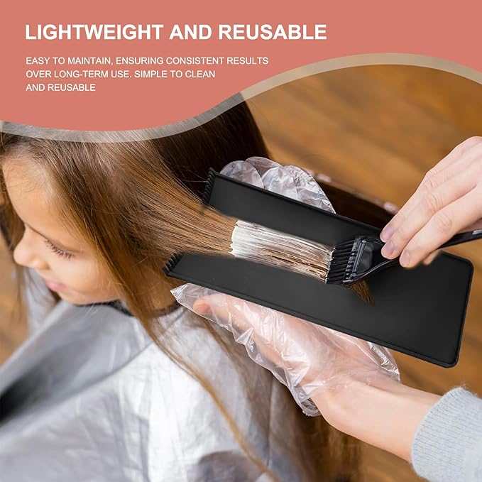 Professional Balayage Kit with Highlighting Board & Hair Dye Tools – Complete Hair Coloring Tools Set for Salon & Home Use, Reusable Hair Dying Tools for Highlights & Hair Color Application (red)
