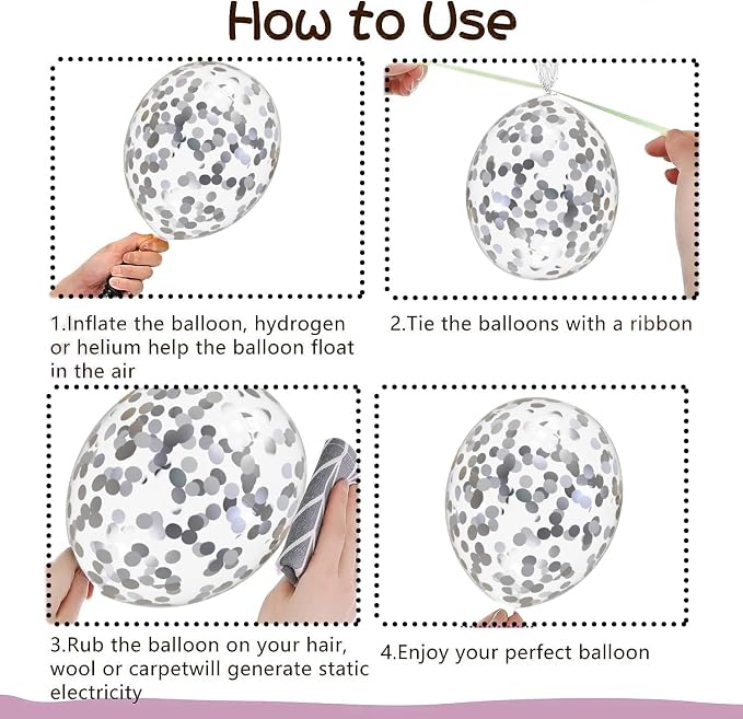 Black and Silver Balloons, Baby Shower, and Silver Theme Party Decoration - Image 3