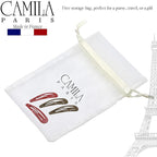 Camila Paris CP1330D French Hair Barrettes Clips, Snap Hair Slides Clic Clac for Women, Styling Girls Side Slide-in Metal Snap Pin Hair Accessories for Women. Strong Hold, No Slip Grip, Made in France