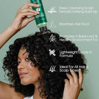Scalp Treatment, Rosemary Refreshing Scalp Treatment with Tea Tree, Clarifying Build Up & Purifying, Leave-In Scalp Detox for Dry Itchy Scalp,Vegan & Cruelty-Free,120ML