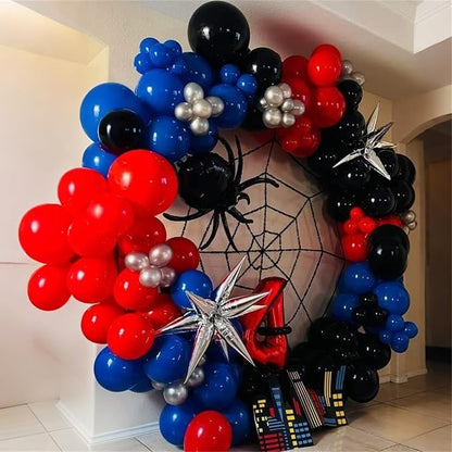 Red Blue Black Balloon Arch Garland Kit - Image 3