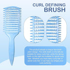 Curly Hair Brush & Curl Defining Brush – Easily Detangles Knots with Less Pulling – Styles Wet or Dry Hair, Tames Frizz for All Curl Types (Pink)