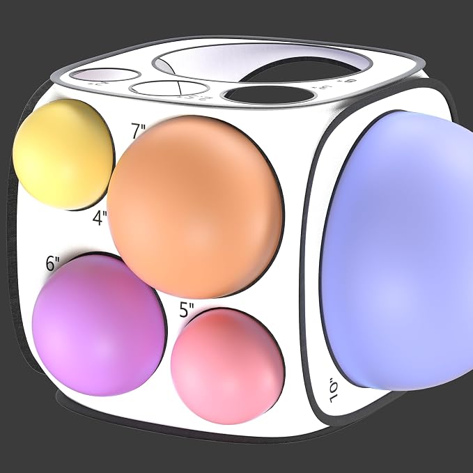 13 Sizes Balloon Sizer Cube Box, Collapsible Balloon Measurement Tool - Image 4
