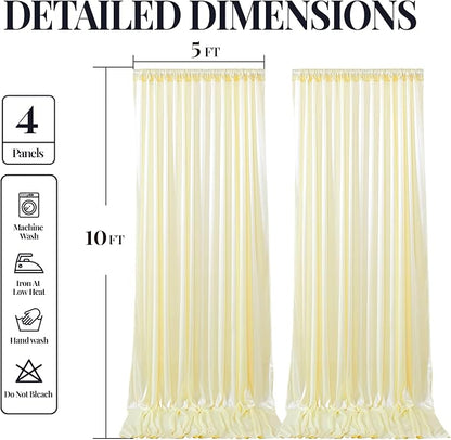 20x10ft Champagne Glitter Backdrop Curtain - Image 9