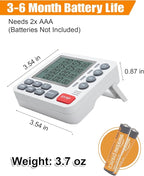 Digital Kitchen Timer - 4-Channel Cooking Timer with Alarm, Magnetic Back, Loud & Silent Modes, Count Up/Down, Ideal for ovens, Seniors, Kids and classrooms, Replaceable AAA Battery