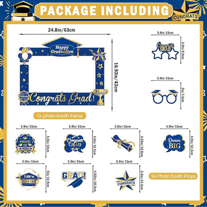 Blue and Gold Graduation Decorations 2026 - Image 3