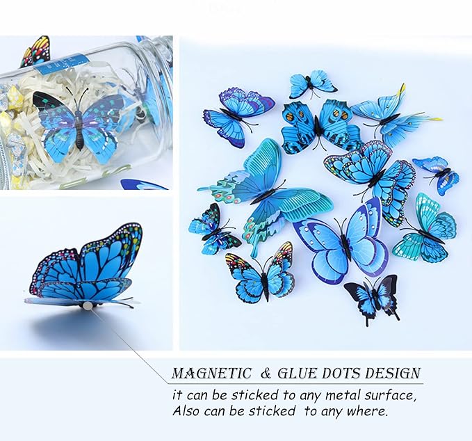 OPSEAM 3D Butterfly Wall Decor Butterfly Decorations Stickers - Image 4