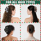 TOCESS 4.33 Inch Big Claw Clips 8 Pack, Matte Finish Large Neutral Color Hair Claw for Thick, Curly, Long, Wavy Hair, Non-slip Square Bulk Hair Clips for Women & Girls