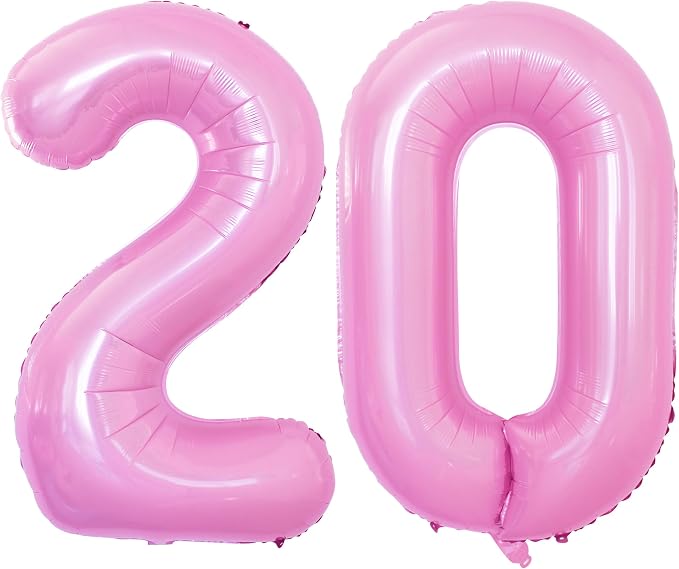 Number 20 Balloons for 20th Birthday Party Decorations, 42 Inch Jumbo Foil by GOER