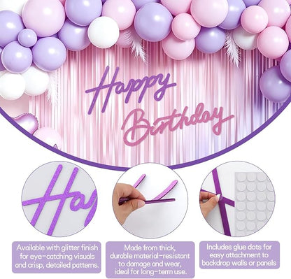 TONIFUL Happy Birthday Sign for Backdrop - Image 2