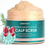 Scalp Scrub, Biotin 2-in-1 Scalp Exfoliator Scrub Clarifying Detox Shampoo with 3% Salicylic Acid & Tea Tree for Dandruff, Build Up, Itchy Scalp, Oily Hair & Dry Scalp Treatment with Scalp Massager