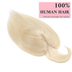 SEGO 100% Real Human Hair Toppers, with Air Bangs, Silk Base 150% Density, Clip in Topper, 2.7肺5.1・ HairPieces for Women, with Thinning/Hair Loss Cover Gray
