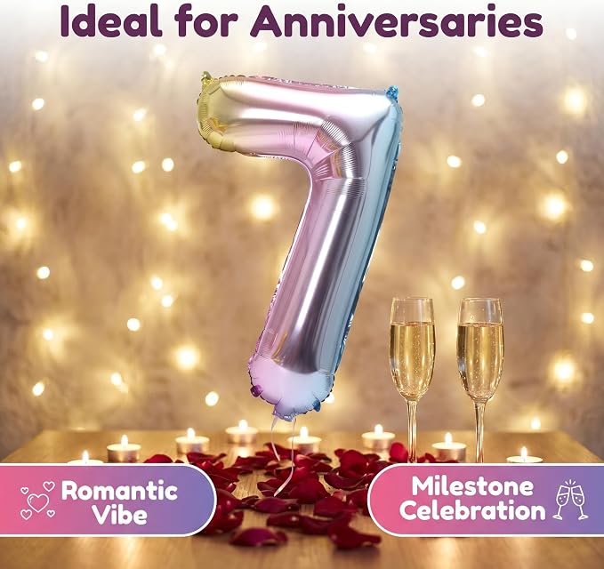 YPSelected 32 Inch Large Foil Helium Number Balloon Birthday Wedding Party 0-9 - Image 4