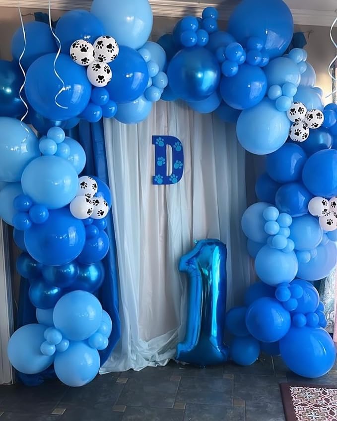 Blue Balloons Arch Kit, ADOINBY 139Pcs Macaron Blue Royal Blue Balloon Garland - Image 5