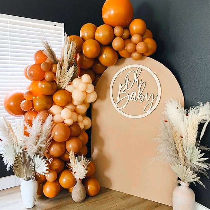 PartyWoo Burnt Orange Balloons 100pcs 12 Inch Terracotta Rust Fall Color Autumn - Image 6